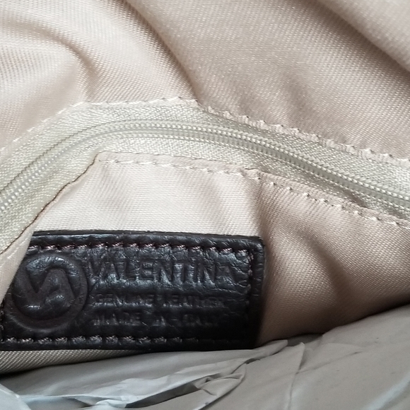 NWT 🇮🇹 Valentina Italian Green Pebbled leather Sling Backpack/Shoulder Bag - Picture 10 of 14